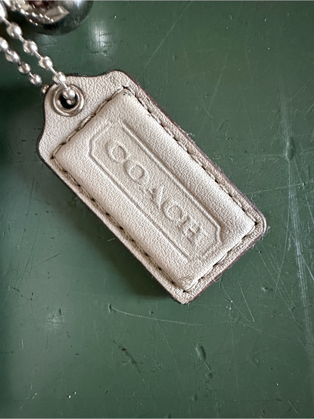 Coach Light Gray Perforated Signature Shoulder Bag - Picture 2 of 4